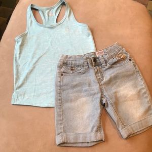 Shorts and racer back tank